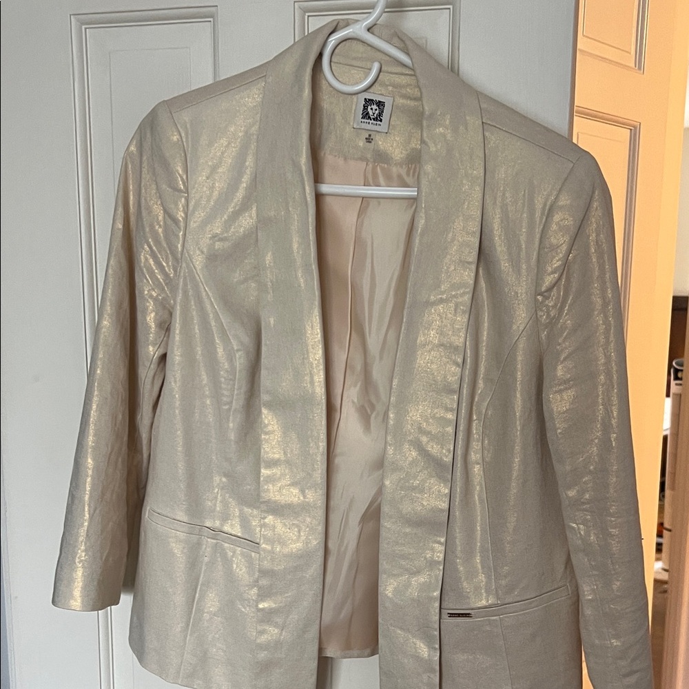 Anne Klein Shimmering Cream Blazer